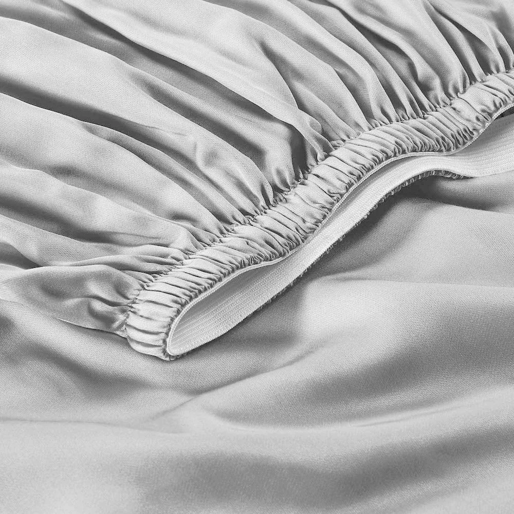 Doz By Sijo Core Bamboo Sheet Set Queen Dove Grey Fitted‎ Sheet Two Pillowcases